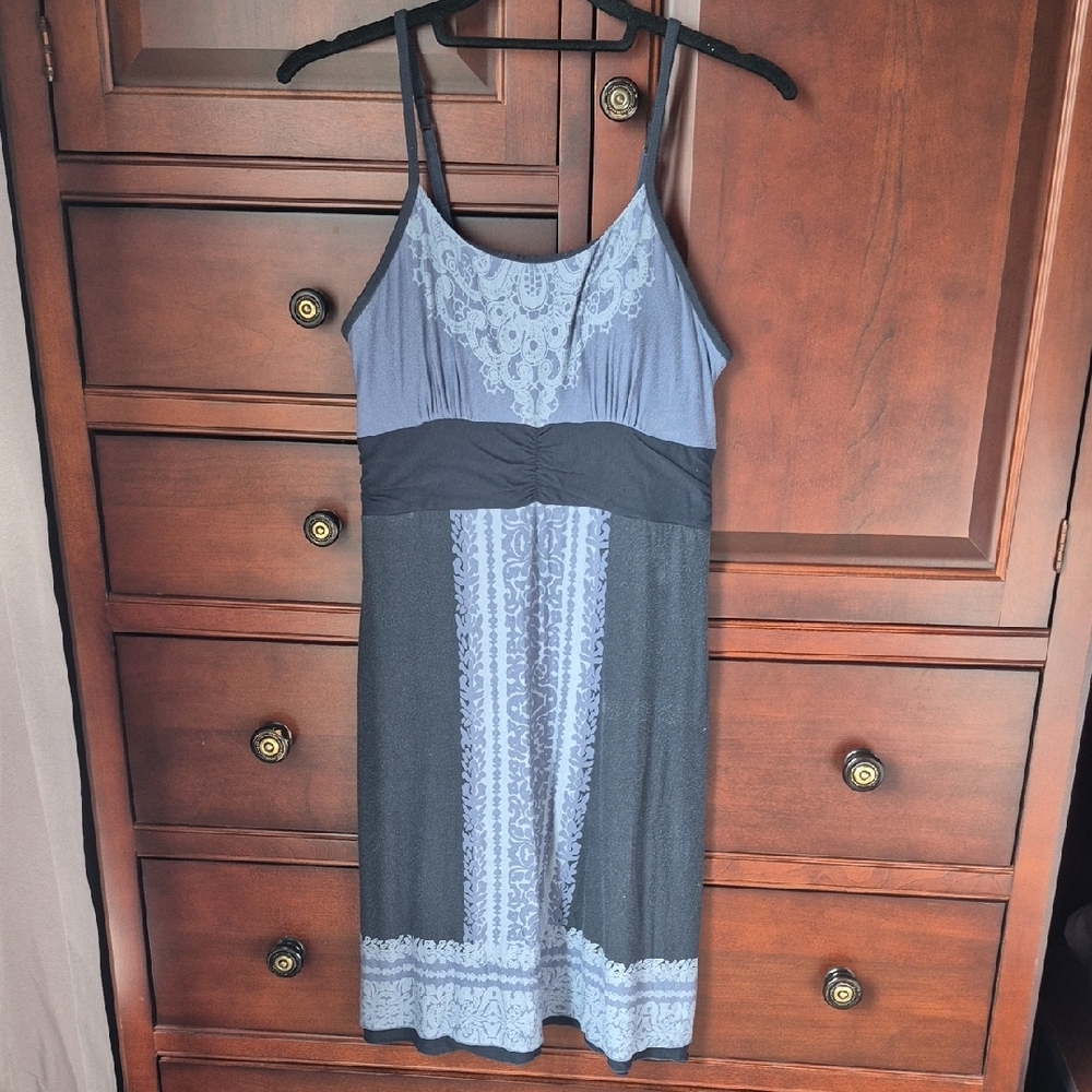 Athleta Blue and Black Lace Dress